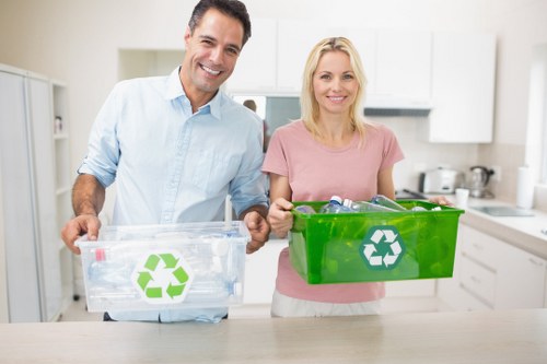 Recycling and waste disposal areas for businesses