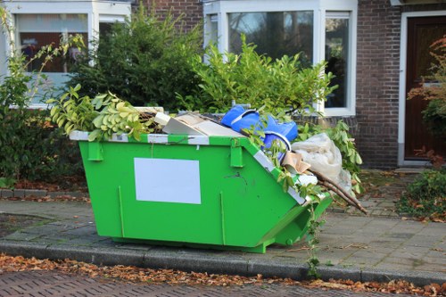 Professional waste clearance team at work